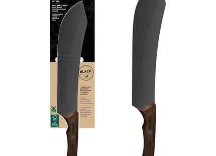 Cuchillo para Carne Tramontina Churrasco Black con Lámina de Acero Inoxidable Oscurecido y Mango de Madera 10"