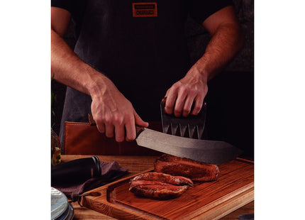 Cuchillo para Carne Tramontina Churrasco Black con Lámina de Acero Inoxidable Oscurecido y Mango de Madera 10"