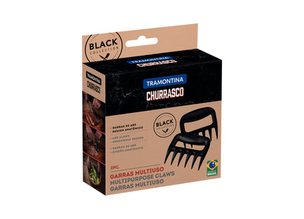 Juego de Garras para Asado Tramontina Churrasco Black en ABS Negro 02 Piezas