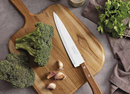 Cuchillo para Pescado y Cocina Tramontina Dynamic con Lámina de Acero Inoxidable y Mango de Madera Natural 8"