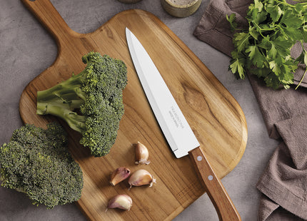 Cuchillo para Pescado y Cocina Tramontina Dynamic con Lámina de Acero Inoxidable y Mango de Madera Natural 8"