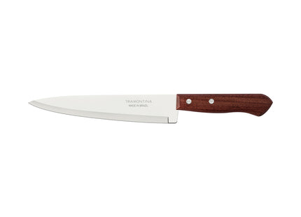 Cuchillo para Pescado y Cocina Tramontina Dynamic con Lámina de Acero Inoxidable y Mango de Madera Natural 8"