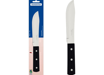 Cuchillo para Cocina Tramontina Plenus con Lámina en Acero Inoxidable y Mango de Polipropileno Negro 6"