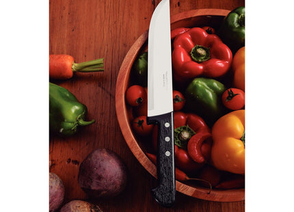 Cuchillo para Cocina Tramontina Plenus con Lámina en Acero Inoxidable y Mango de Polipropileno Negro 8"