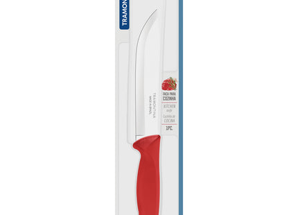 Cuchillo para Cocina Tramontina Usual con Lámina de Acero Inoxidable y Mango de Polipropileno Rojo 6"