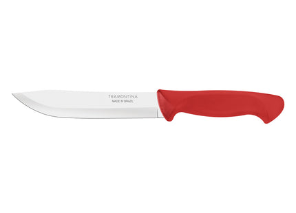 Cuchillo para Cocina Tramontina Usual con Lámina de Acero Inoxidable y Mango de Polipropileno Rojo 6"