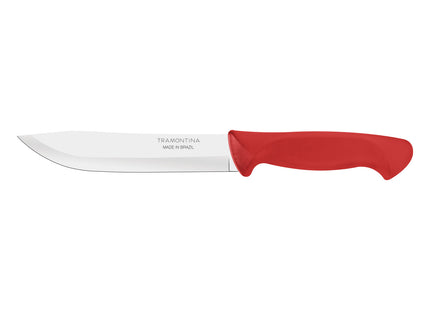 Cuchillo para Cocina Tramontina Usual con Lámina de Acero Inoxidable y Mango de Polipropileno Rojo 6"