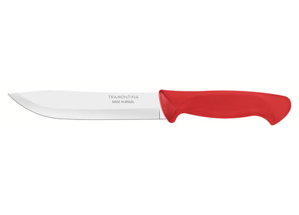 Cuchillo para Cocina Tramontina Usual con Lámina de Acero Inoxidable y Mango de Polipropileno Rojo 6"