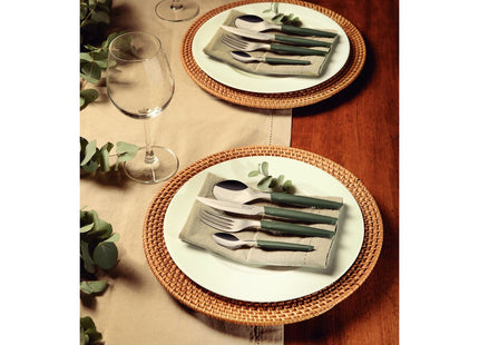 Tenedor de Mesa Tramontina LYF con Lámina de Acero Inoxidable y Mango de Polipropileno PCR Verde Naturaleza
