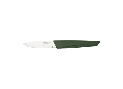 Cuchillo para Frutas y Verduras Tramontina LYF con Lámina de Acero Inoxidable y Mango de Polipropileno PCR Verde Naturaleza 3"