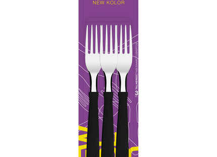 Juego de Cuchillos para Asado Tramontina New Kolor con Láminas de Acero Inoxidable y Mangos de Polipropileno Negro 3 Piezas