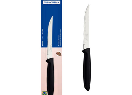 Cuchillo para Asado y Frutas Tramontina Plenus con Lámina de Acero Inoxidable y Mango de Polipropileno Negro 5"
