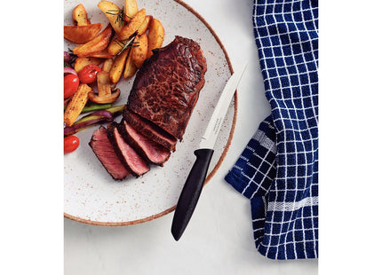 Cuchillo para Asado y Frutas Tramontina Plenus con Lámina de Acero Inoxidable y Mango de Polipropileno Negro 5"