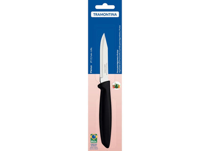 Cuchillo para Legumbres y Frutas Tramontina Plenus con Lámina en Acero Inoxidable y Mango de Polipropileno Negro 3"