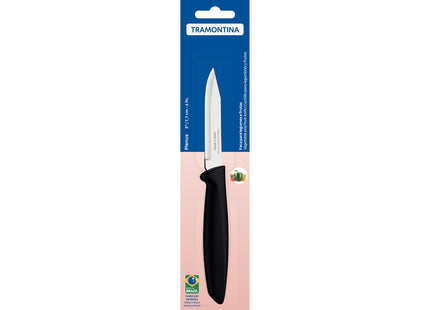 Cuchillo para Legumbres y Frutas Tramontina Plenus con Lámina en Acero Inoxidable y Mango de Polipropileno Negro 3"
