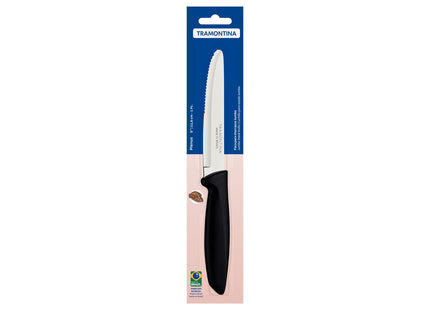 Cuchillo para Asado Jumbo Tramontina Plenus con Lámina en Acero Inoxidable y Mango de Polipropileno Negro 5"