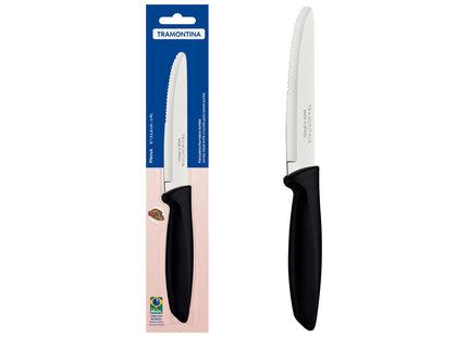 Cuchillo para Asado Jumbo Tramontina Plenus con Lámina en Acero Inoxidable y Mango de Polipropileno Negro 5"