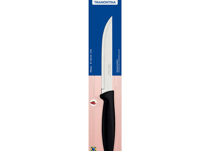 Cuchillo para Cocina Tramontina Plenus con Lámina en Acero Inoxidable y Mango de Polipropileno Negro 6"