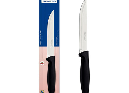 Cuchillo para Cocina Tramontina Plenus con Lámina en Acero Inoxidable y Mango de Polipropileno Negro 6"