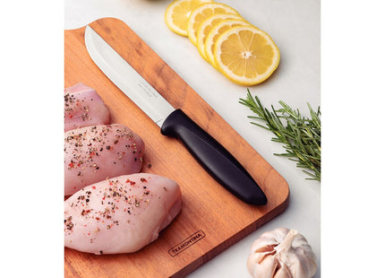 Cuchillo para Cocina Tramontina Plenus con Lámina en Acero Inoxidable y Mango de Polipropileno Negro 6"