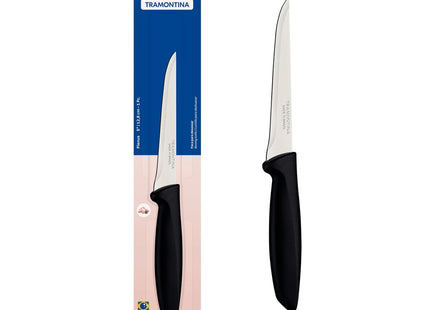 Cuchillo para Deshuesar Tramontina Plenus con Lámina en Acero Inoxidable y Mango de Polipropileno Negro 5"