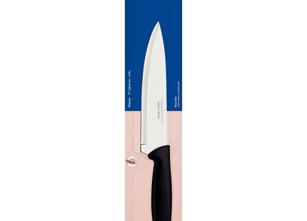 Cuchillo Chef Tramontina Plenus con Lámina en Acero Inoxidable y Mango de Polipropileno Negro 7"