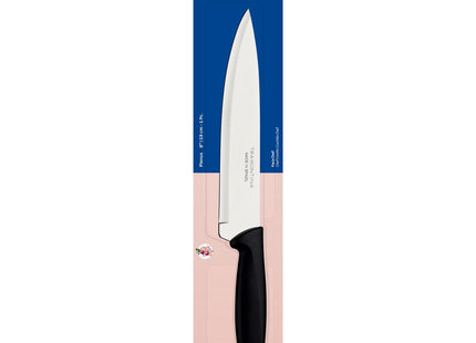 Cuchillo Chef Tramontina Plenus con Lámina en Acero Inoxidable y Mango de Polipropileno Negro 8"