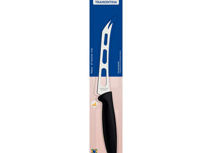 Cuchillo para Queso Tramontina Plenus con Lámina en Acero Inoxidable y Mango de Polipropileno Negro 6"