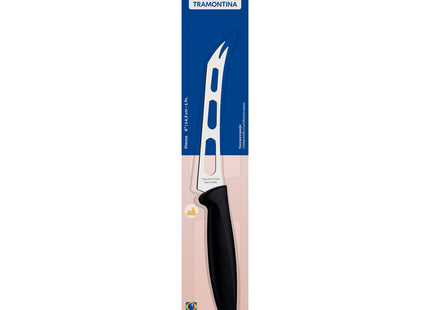 Cuchillo para Queso Tramontina Plenus con Lámina en Acero Inoxidable y Mango de Polipropileno Negro 6"