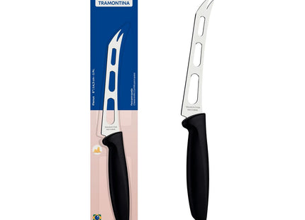 Cuchillo para Queso Tramontina Plenus con Lámina en Acero Inoxidable y Mango de Polipropileno Negro 6"