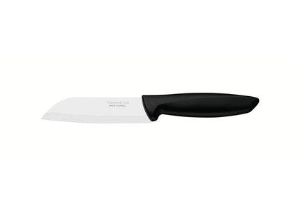 Cuchillo Santoku Tramontina Plenus con Lámina en Acero Inoxidable y Mango de Polipropileno Negro 5"