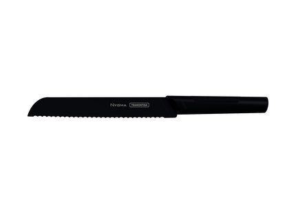 Cuchillo para Pan Tramontina Nygma con Lámina de Acero Inoxidable y Mango de Polipropileno Texturizado Negro 8"