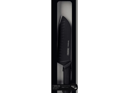 Cuchillo Santoku Tramontina Nygma con Lámina de Acero Inoxidable y Mango de Polipropileno Texturizado Negro 7"