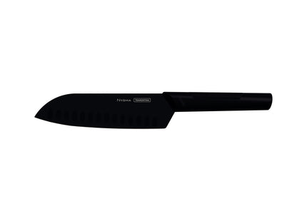 Cuchillo Santoku Tramontina Nygma con Lámina de Acero Inoxidable y Mango de Polipropileno Texturizado Negro 7"