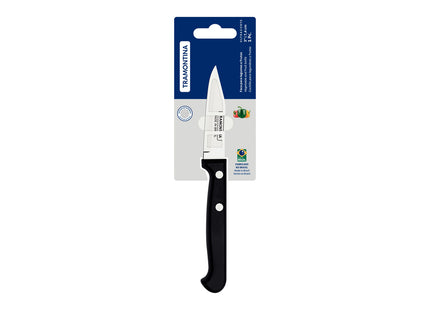 Cuchillo para Legumbres y Frutas Tramontina Ultracorte con Lámina de Acero Inoxidable y Mango de Polipropileno Negro 3"