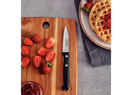 Cuchillo para Legumbres y Frutas Tramontina Ultracorte con Lámina de Acero Inoxidable y Mango de Polipropileno Negro 3"