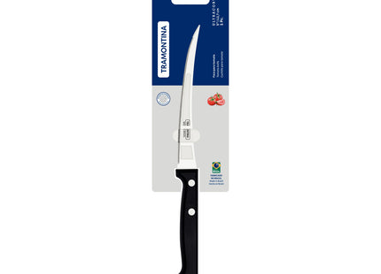 Cuchillo para Tomates Tramontina Ultracorte con Lámina de Acero Inoxidable y Mango de Polipropileno Negro 5"