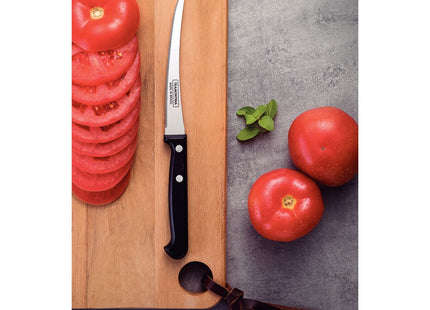Cuchillo para Tomates Tramontina Ultracorte con Lámina de Acero Inoxidable y Mango de Polipropileno Negro 5"