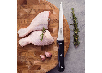 Cuchillo para Deshuesar Tramontina Ultracorte con Lámina de Acero Inoxidable y Mango de Polipropileno Negro 6"