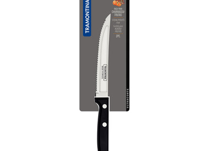 Cuchillo para Asado y Frutas Tramontina Ultracorte con Lámina de Acero Inoxidable y Mango de Polipropileno Negro 5"