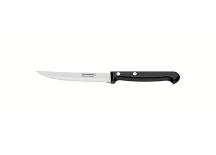 Cuchillo para Asado y Frutas Tramontina Ultracorte con Lámina de Acero Inoxidable y Mango de Polipropileno Negro 5"