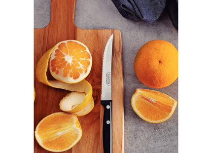 Cuchillo para Asado y Frutas Tramontina Ultracorte con Lámina de Acero Inoxidable y Mango de Polipropileno Negro 5"