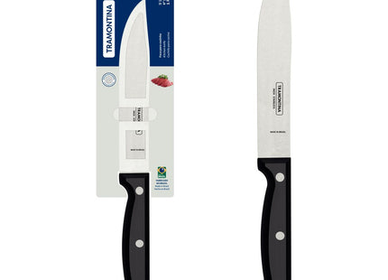 Cuchillo de Cocina Tramontina Ultracorte con Lámina de Acero Inoxidable y Mango de Polipropileno Negro 6"