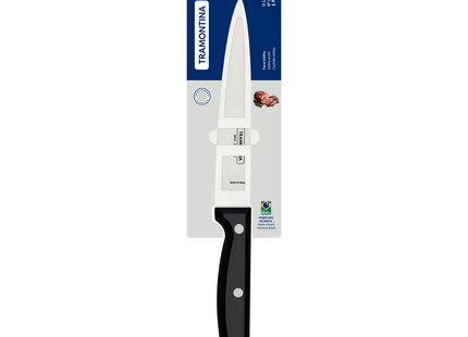 Cuchillo Utility Tramontina Ultracorte con Lámina de Acero Inoxidable y Mango de Polipropileno Negro de 6"