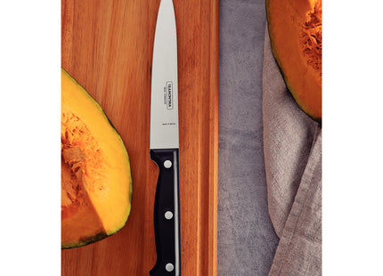 Cuchillo Utility Tramontina Ultracorte con Lámina de Acero Inoxidable y Mango de Polipropileno Negro de 6"