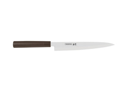 Cuchillo Yanagiba Tramontina Sushi Silver con Lámina de Acero Inoxidable y Mango de Nylon 9"