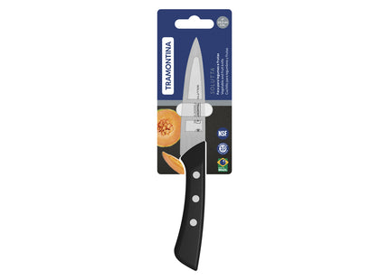 Cuchillo para Legumbres y Frutas Tramontina Solutta con Lámina en Acero Inoxidable y Mango en Policarbonato y fibra de vidrio 4"