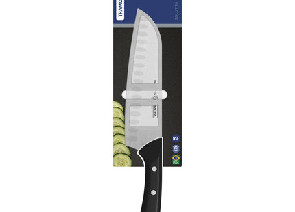 Cuchillo Santoku Tramontina Solutta con Lámina en Acero Inoxidable y Mango en Policarbonato y Fibra de Vidrio 7"