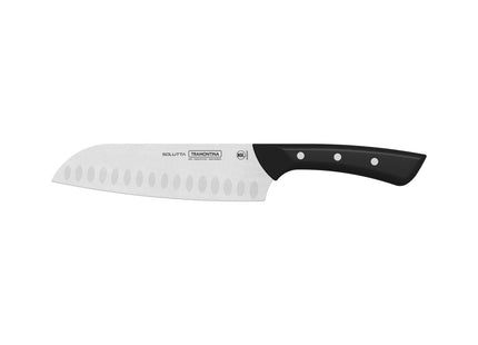 Cuchillo Santoku Tramontina Solutta con Lámina en Acero Inoxidable y Mango en Policarbonato y Fibra de Vidrio 7"