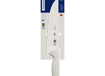Cuchillo de Cocina Tramontina Premium con Lámina de Acero Inoxidable y Mango de Polipropileno Blanco 8"